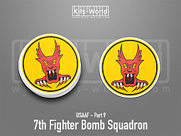 Kitsworld SAV Sticker - USAAF - 7th Fighter Bomber Squadron 